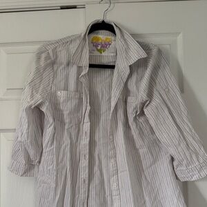 Men's Striped Button-Up Shirt